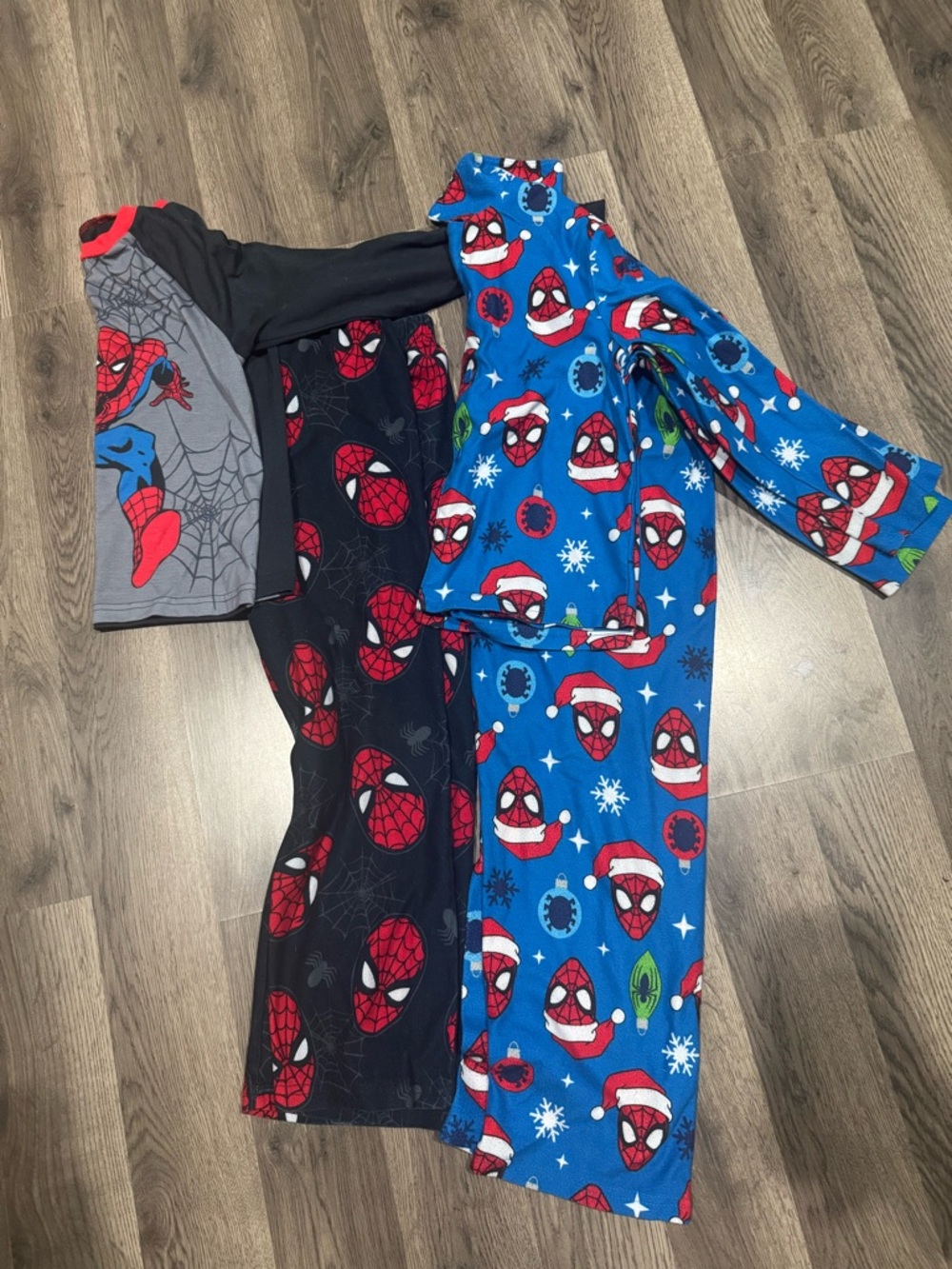 Kids Spider-Man Holiday Pajama Set - Red, Black & Blue